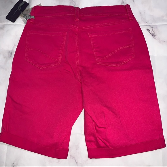 NWT NYDJ | Stretch Denim Bermuda Shorts - Picture 2 of 6